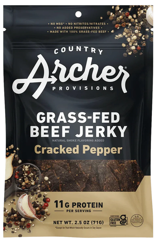 Cracked Pepper Grass-Fed Beef Jerky