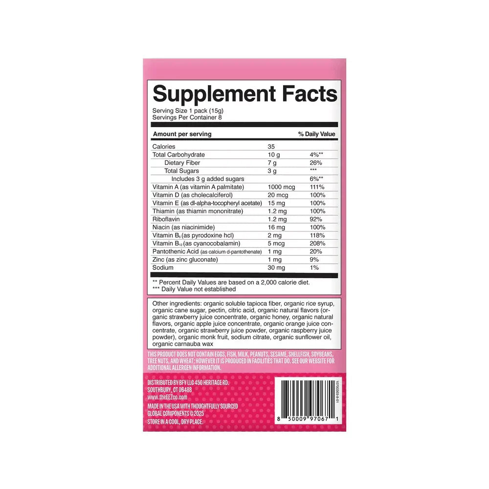 Multeez Daily Multivitamin Gummy Packs For Kids - Strawberry Splash