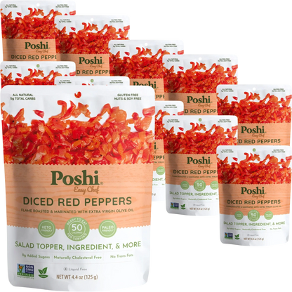 Diced Red Peppers in Extra Virgin Olive Oil (10 Pack)