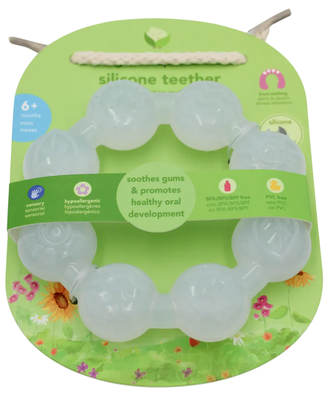 Silicone Ring Teether - 0-6 Mo