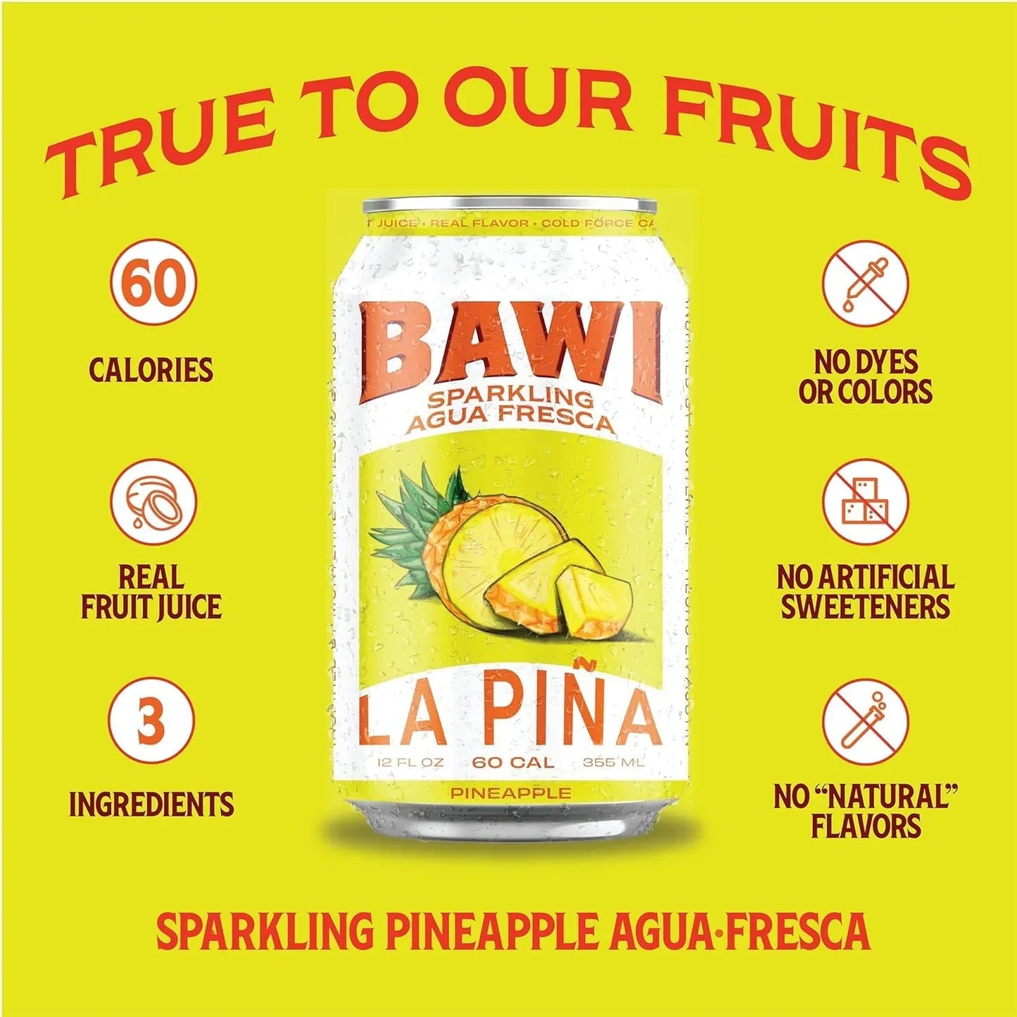Sparkling Agua Fresca La Pi?a ¨C Pineapple (4 Pack)