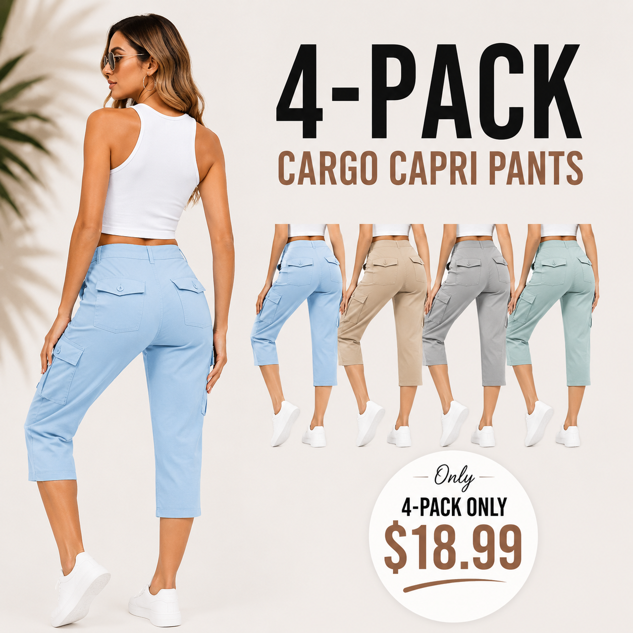 ❤️Special Sale❤️Women's Lightweight Cargo Capris