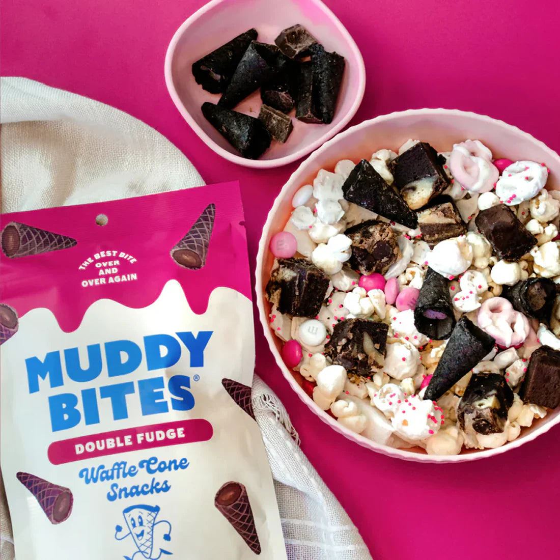 Double Fudge Waffle Cone Bites