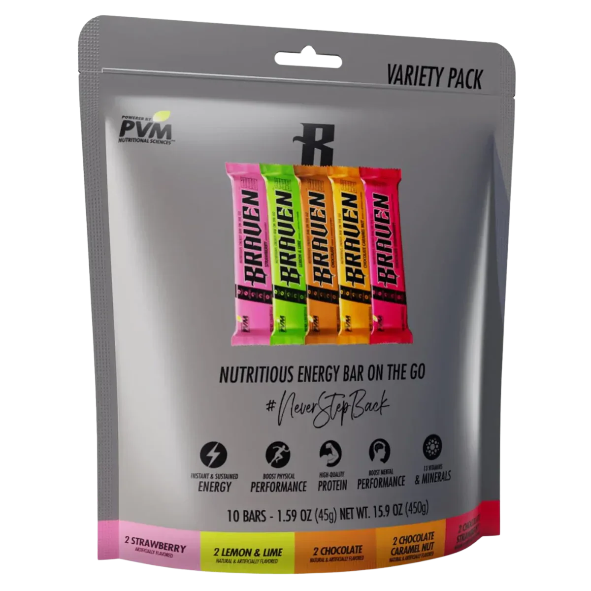 Nutritious Energy Bar On The Go Variety Pack (10 Pack)