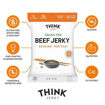 Sesame Teriyaki Beef Jerky Grass-Fed (8 Pack)