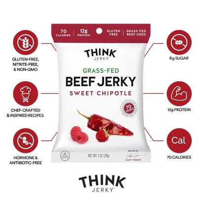 Sweet Chipotle Grass-Fed Beef Jerky (12 CT)