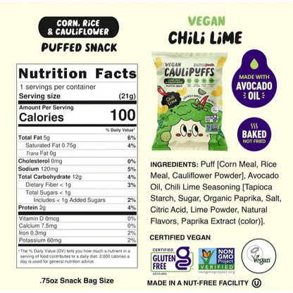 Chili Lime Puff Snacks (5 Pack)