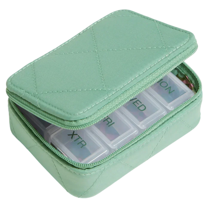 Essential Travel Pill Case - Beryl Green