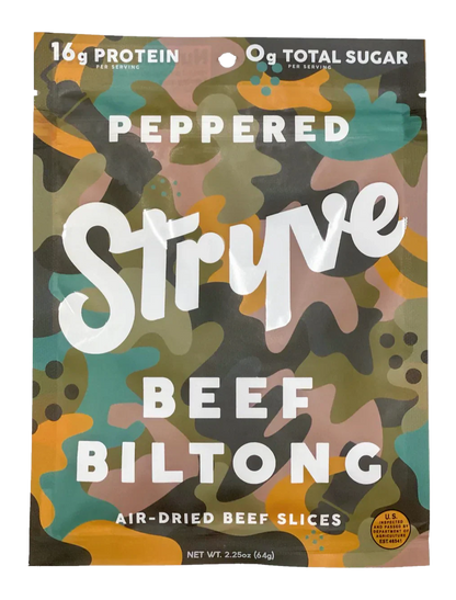 Peppered Sliced Biltong - Air-Dried Beef Slices