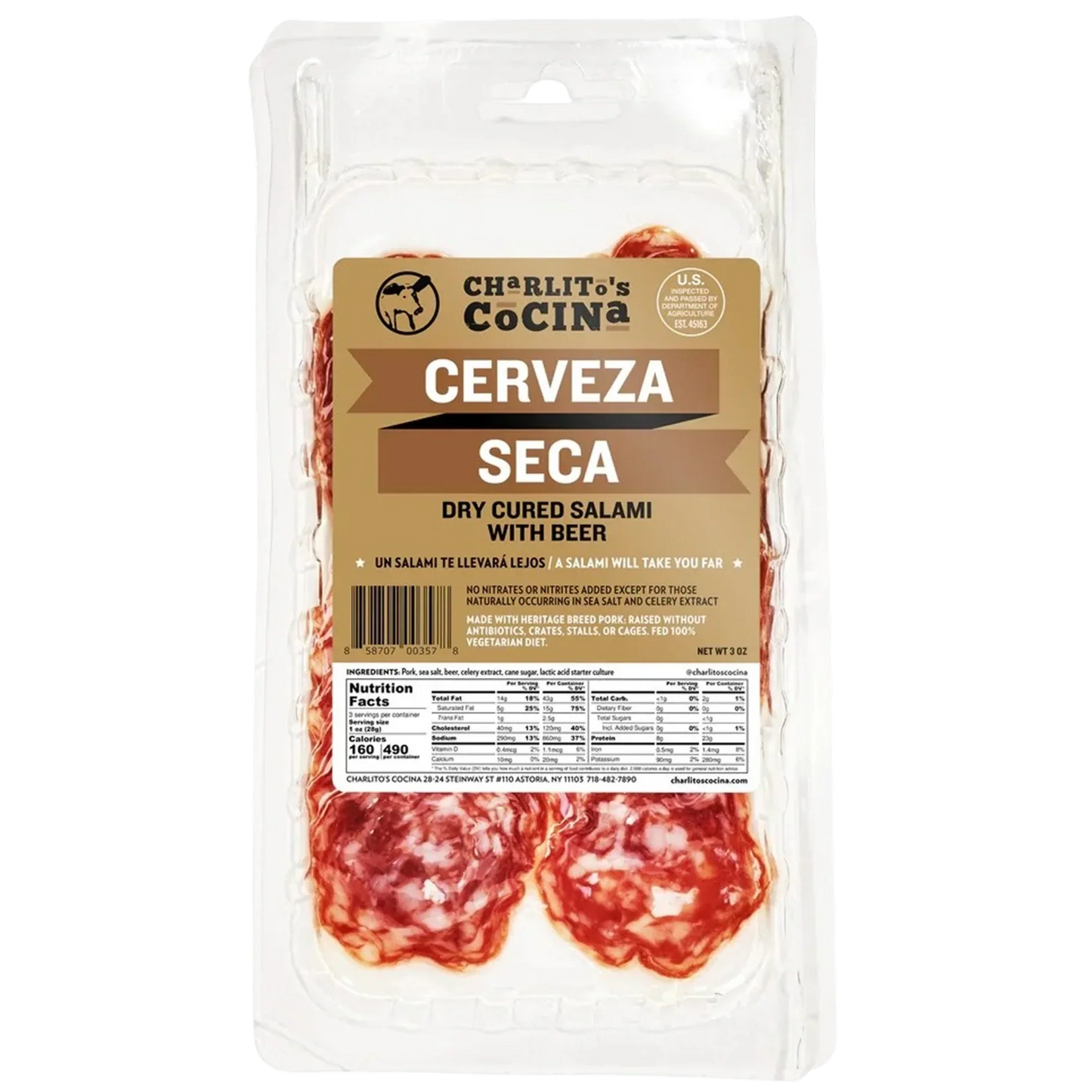 Cerveza Seca Dry Cured Beer Salami