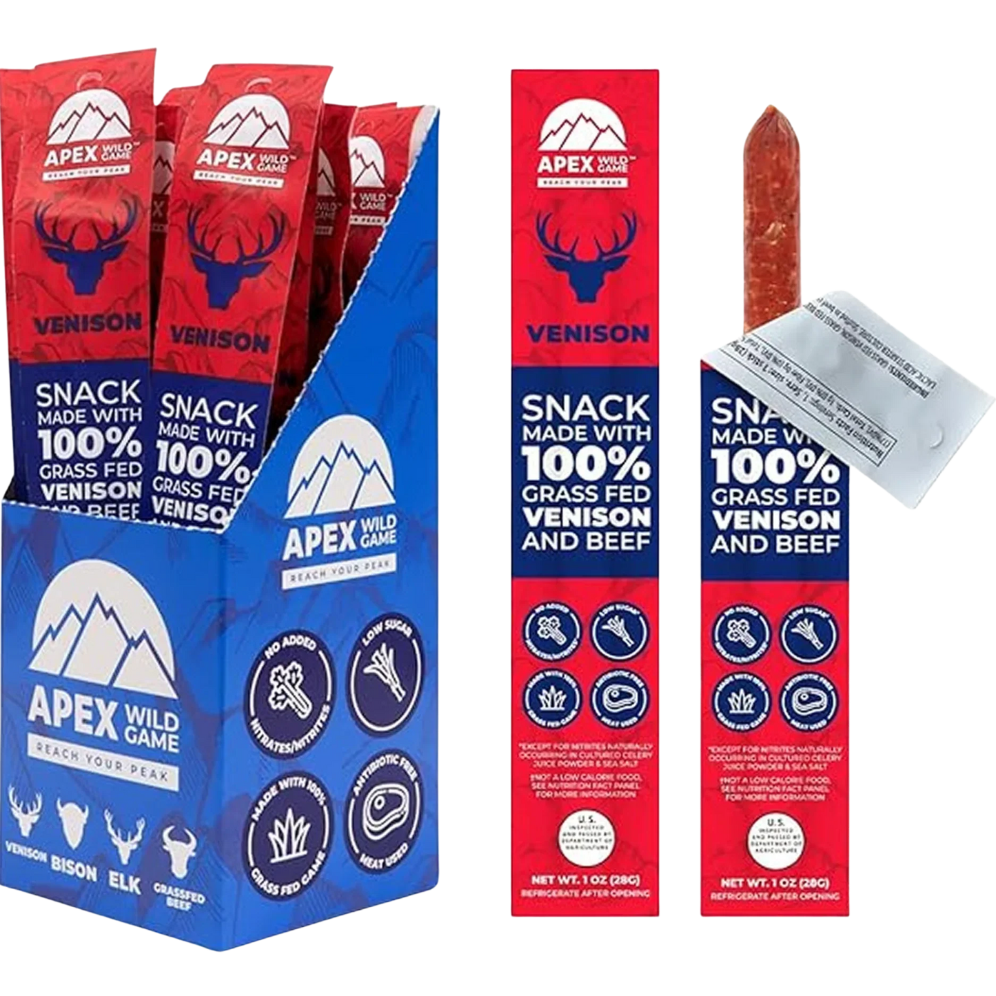 Bison and Venison Beef Sticks (12 Pack)