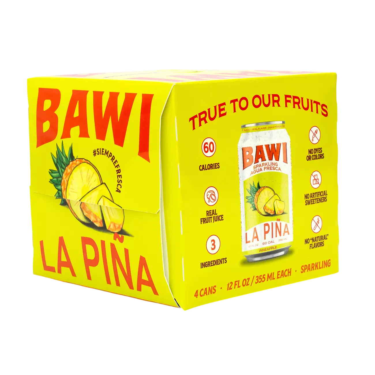 Sparkling Agua Fresca La Pi?a ¨C Pineapple (4 Pack)