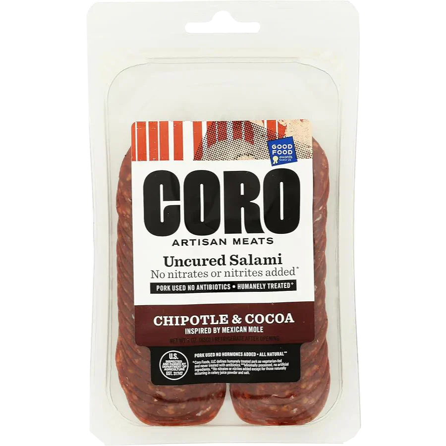 Uncured Sliced Salami - Chipotle & Cocoa