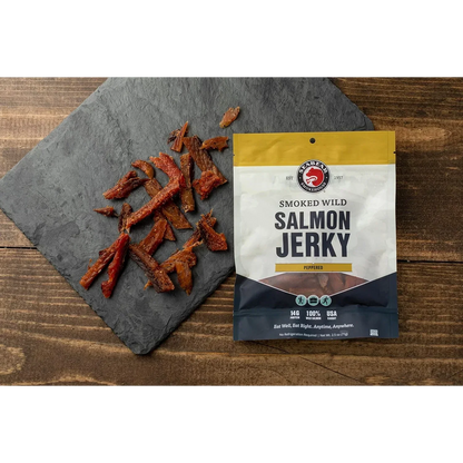 Peppered Smoked Wild Salmon Jerky