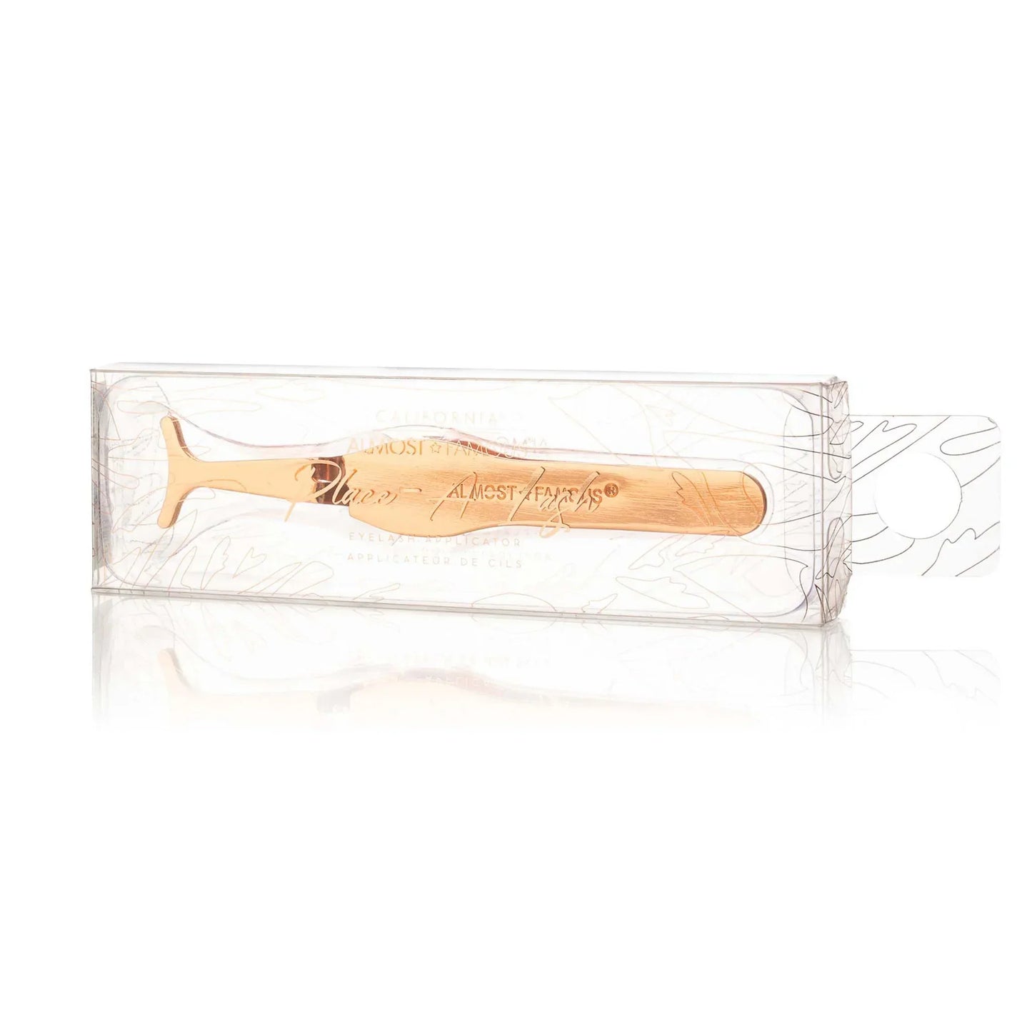Magnetic Eyelash Applicator Tweezers - Rose Gold