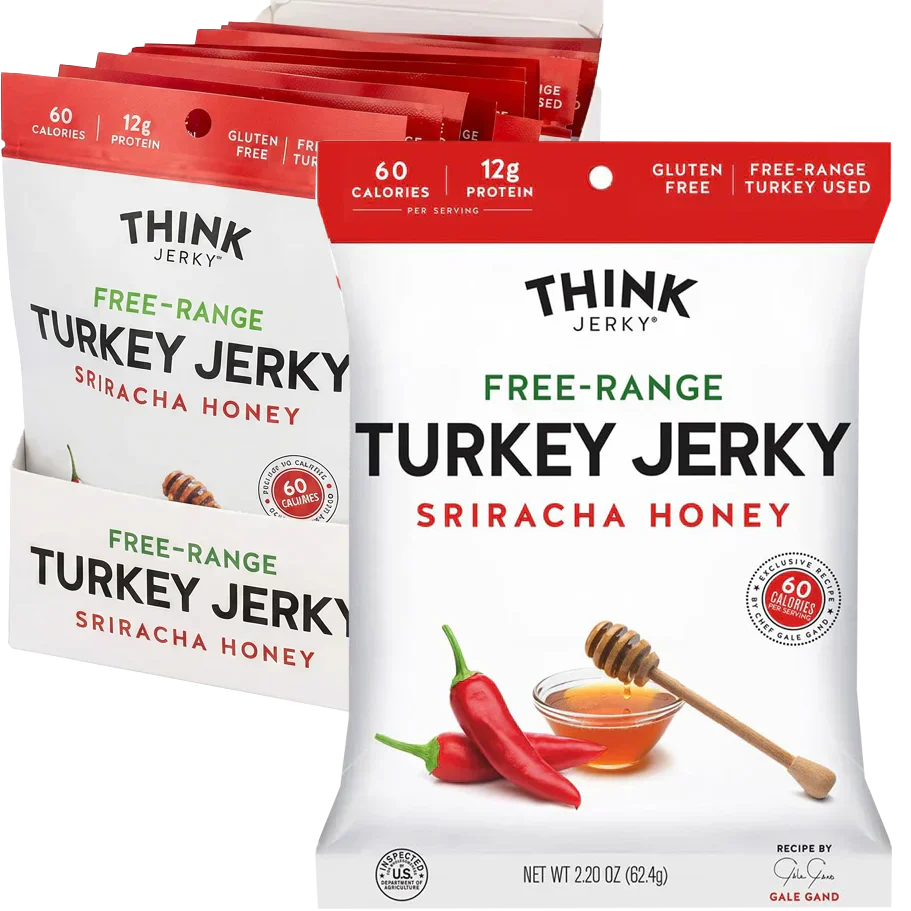 Free-Range Turkey Jerky Sriracha Honey (12 Pack)