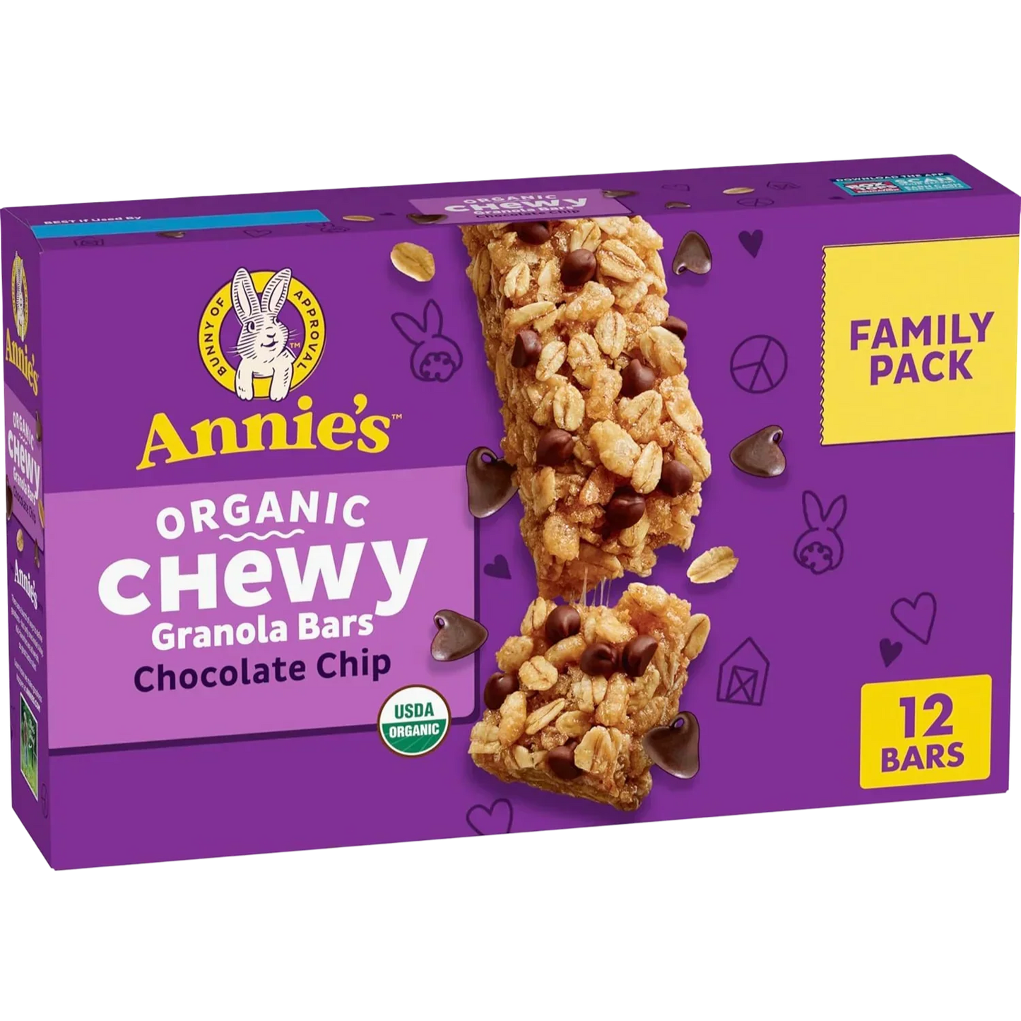 Organic Chewy Granola Bars Chocolate Chip (12 CT)
