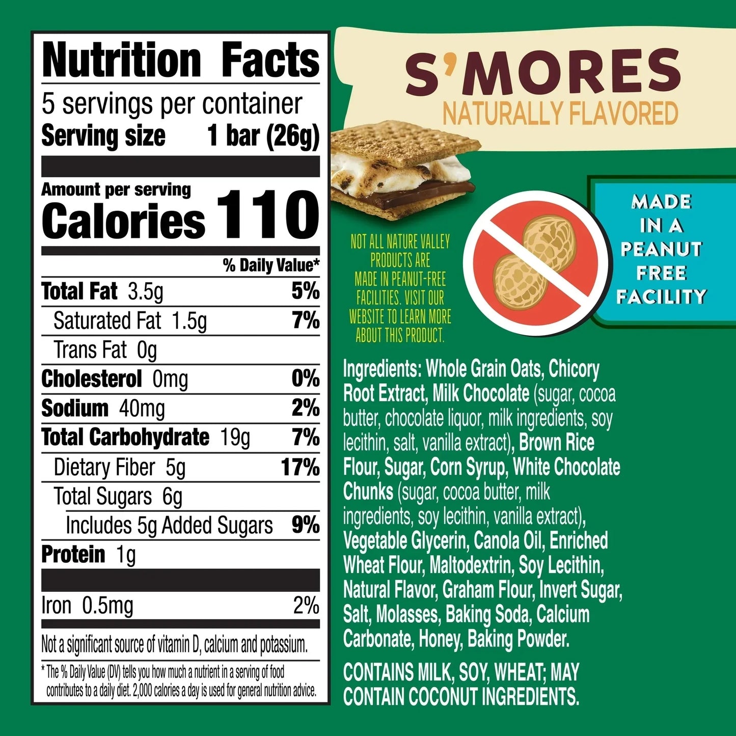 S'mores Granola Bars (5 CT)