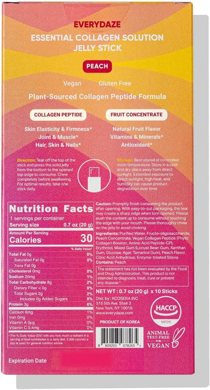 Essential Collagen Solution Jelly Stick - Peach (10 CT)