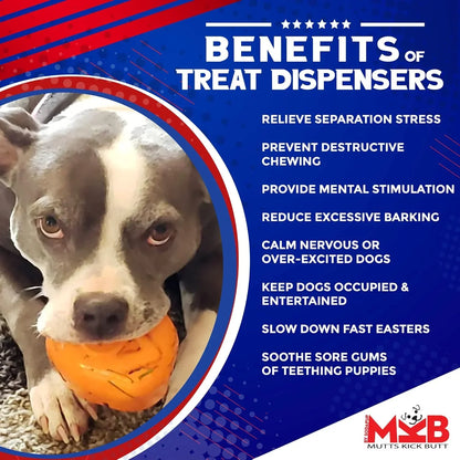 MuttsKickButt Roasted Turkey ¨C Durable Dog Treat Dispenser & Chew Toy
