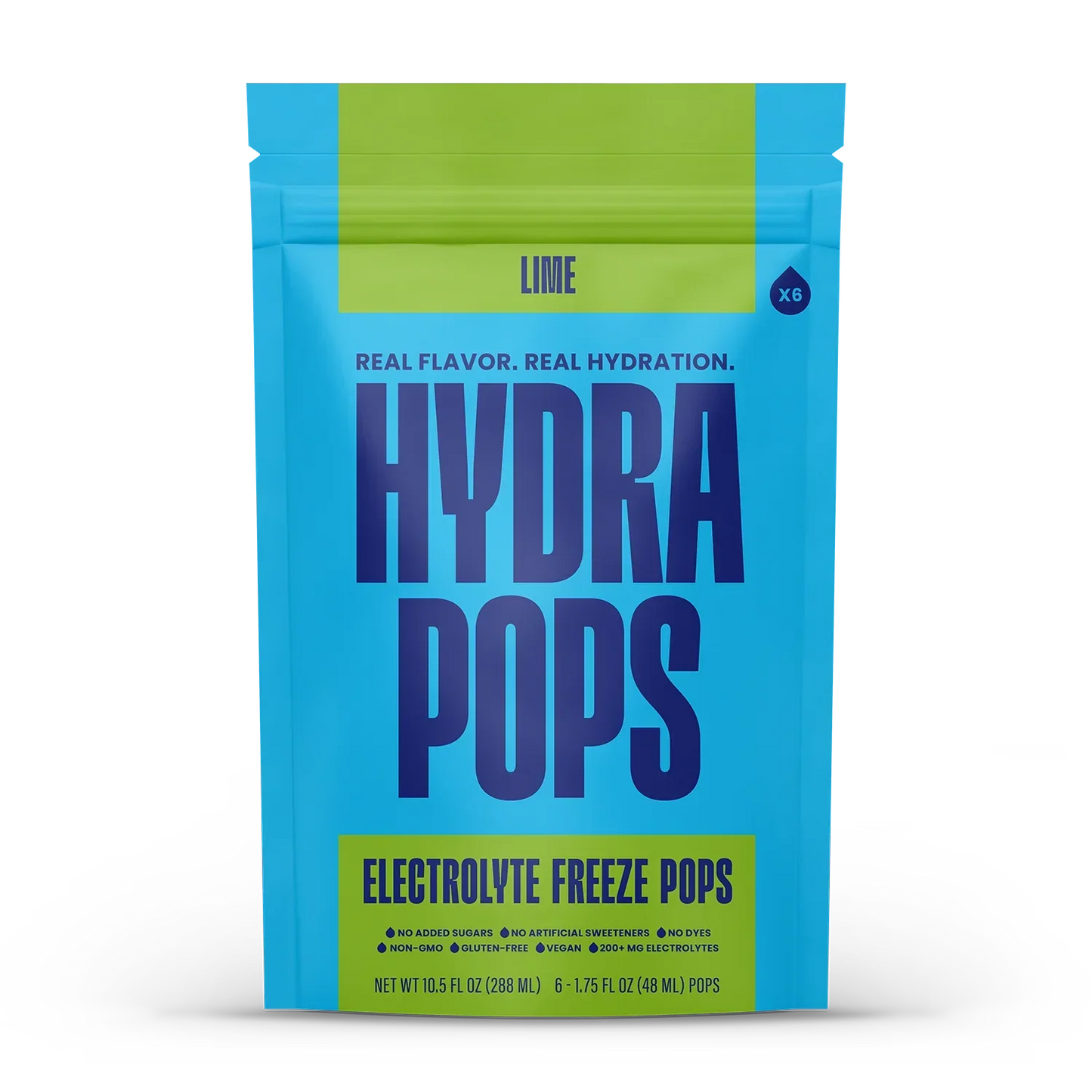 Hydra Pops Lime Electrolyte Freeze Pops (6 CT)