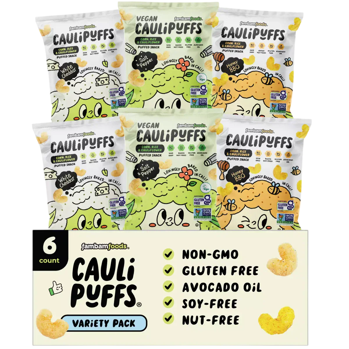 Puffed Snack Variety Pack (6 Pack)