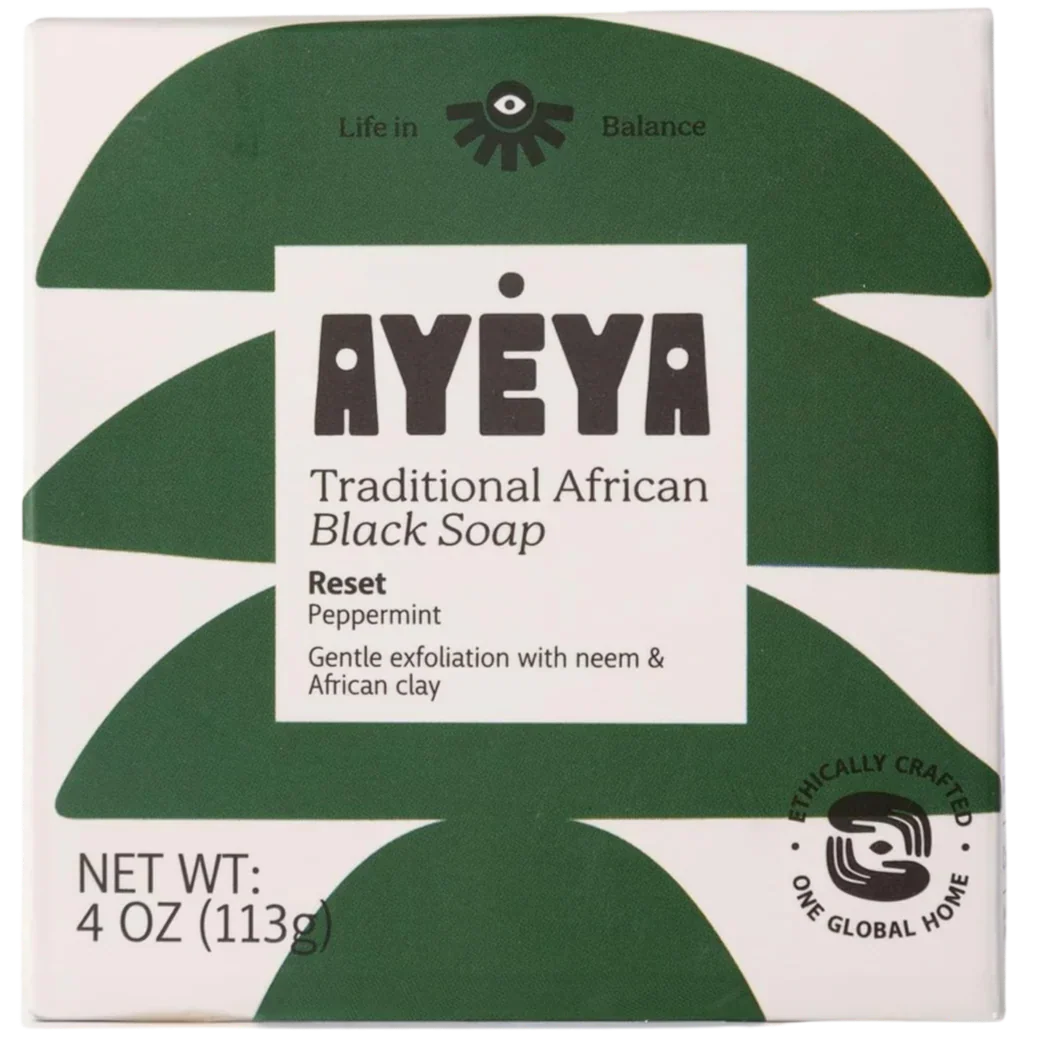 Traditional African Black Soap Bar - Reset