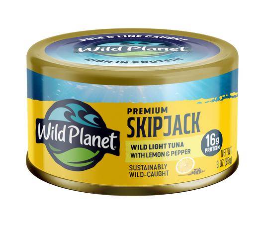 Premium Skipjack Wild Light Tuna with Lemon & Pepper