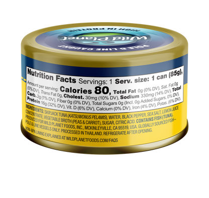 Premium Skipjack Wild Light Tuna with Lemon & Pepper