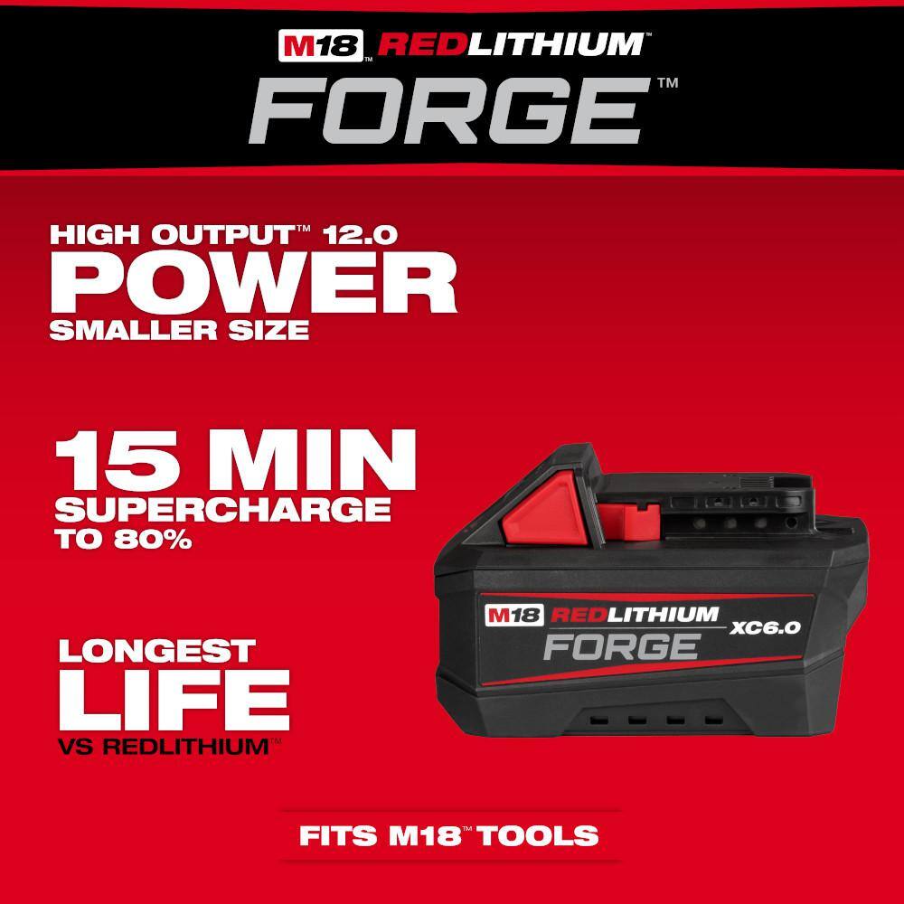 M18 Fuel 18V Lithium-Ion Brushless Cordless 4-1/2 in. /5 in. Grinder with Paddle Switch Kit with FORGE 6.0Ah Battery