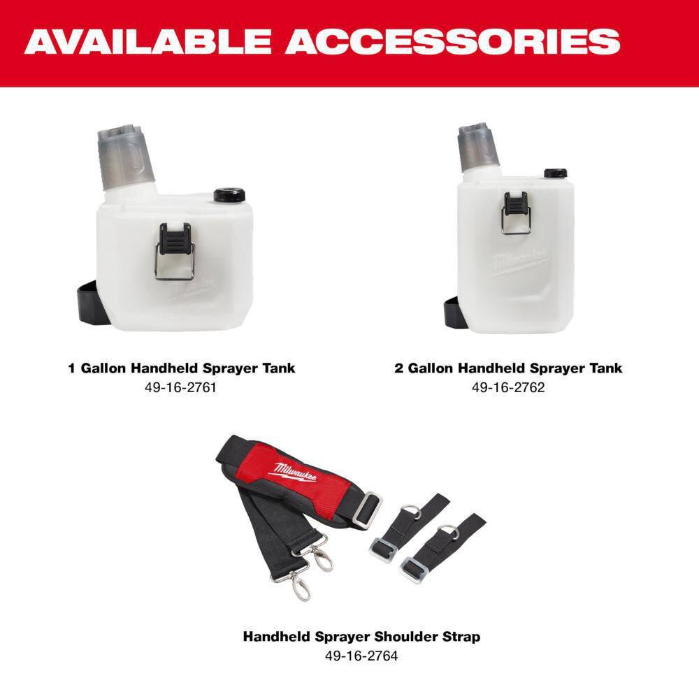 M12 12-Volt 2 Gal. Lithium-Ion Cordless Handheld Sprayer Kit with 2.0 Ah Battery and Charger, Extra 2 Gal. Tank