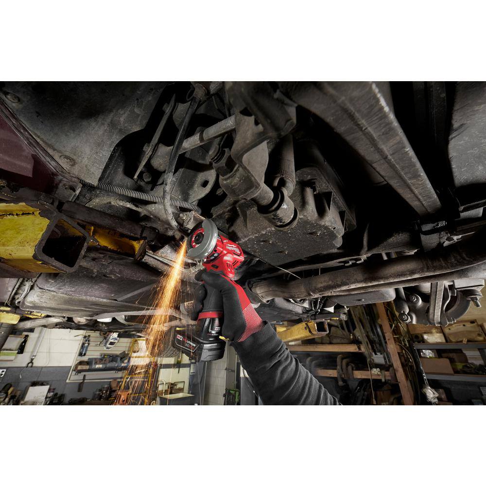 M12 FUEL 12V Lithium-Ion Brushless Cordless 3 in. Cut Off Saw w/M12 XC 5.0 Ah Battery (2-Pack) Starter Kit and Charger