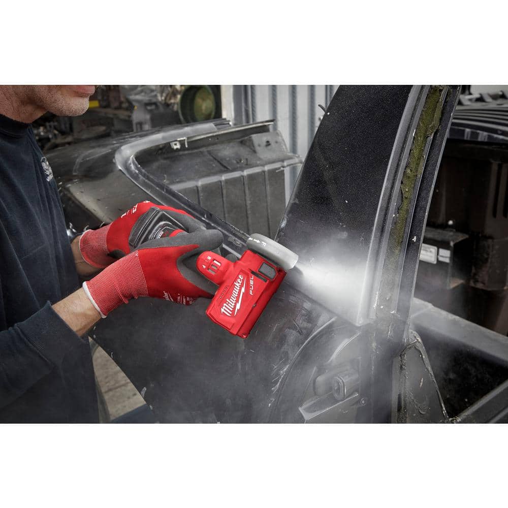 M12 FUEL 12V Lithium-Ion Brushless Cordless 3 in. Cut Off Saw w/M12 XC 5.0 Ah Battery (2-Pack) Starter Kit and Charger