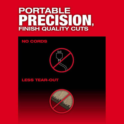 M18 FUEL 18V Li-Ion Cordless Brushless 6-1/2 in. Plunge Cut Track Saw w/ 55 in. Track Saw Guide Rail & Track Clamps