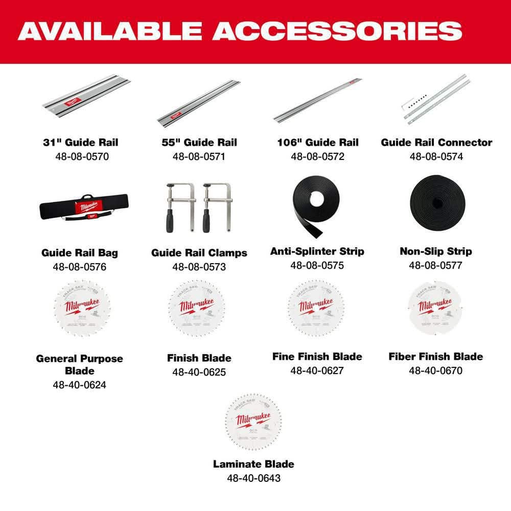 M18 FUEL 18V Lithium-Ion Brushless Cordless 6-1/2 in. Plunge Track Saw PACKOUT Kit with One 6.0 Ah Battery