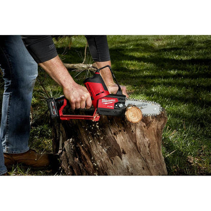 M12 FUEL 12V Lithium-Ion Brushless Battery 6 in. HATCHET Pruning Saw Kit with 4.0 Ah Battery and Charger