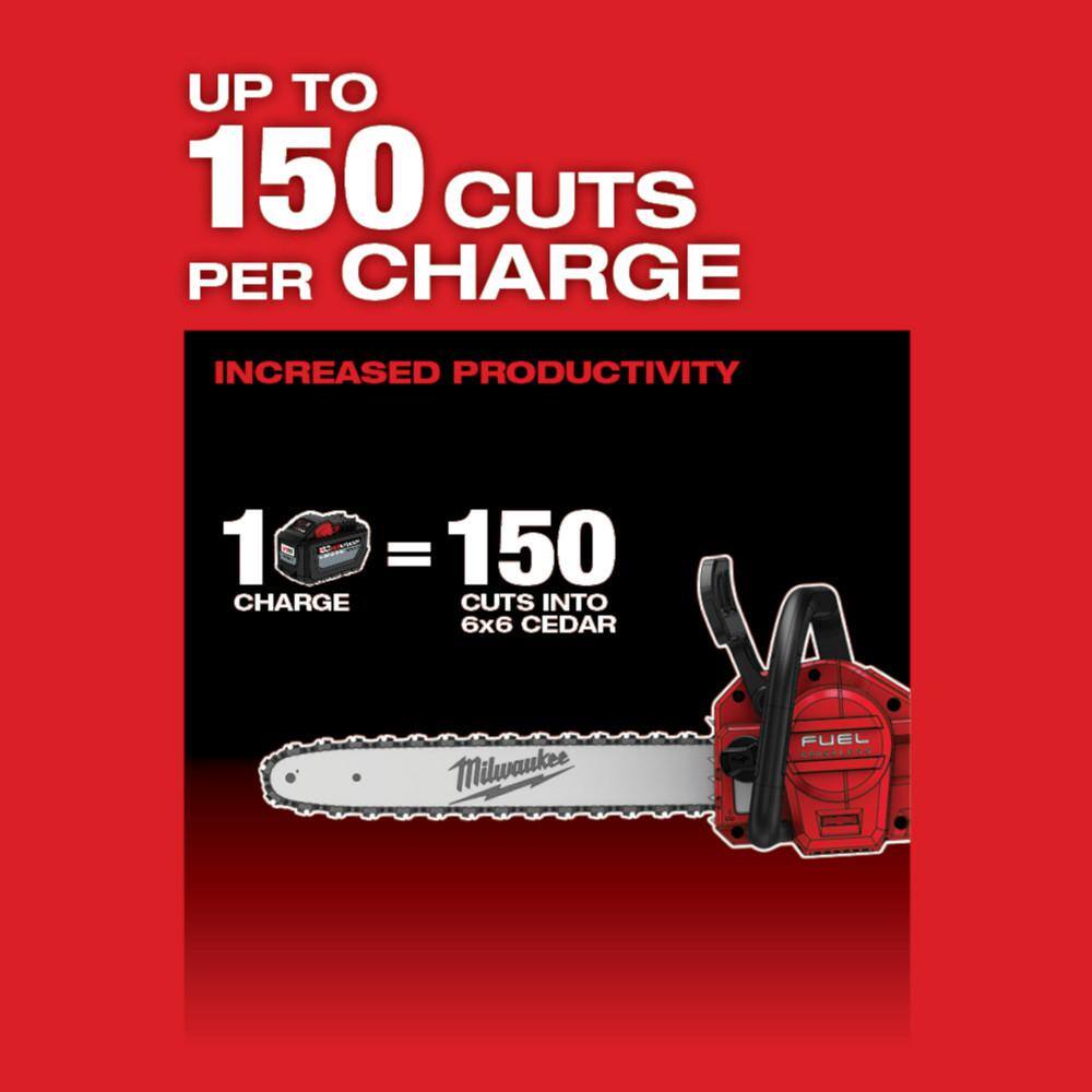 M18 FUEL 16 in. 18V Lithium-Ion Brushless Battery Chainsaw (Tool-Only)
