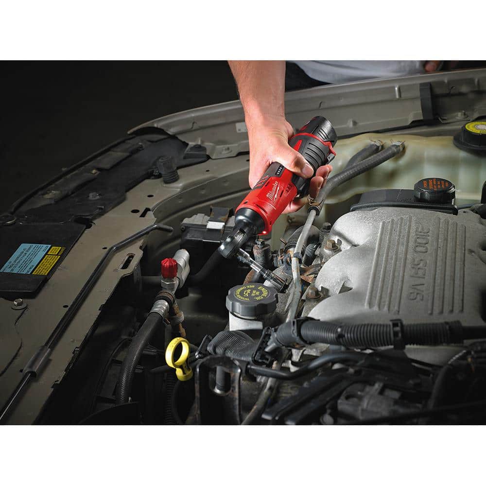 M12 12V Lithium-Ion Cordless 3/8 in. Ratchet Kit with One 1.5 Ah Battery, Charger and Tool Bag
