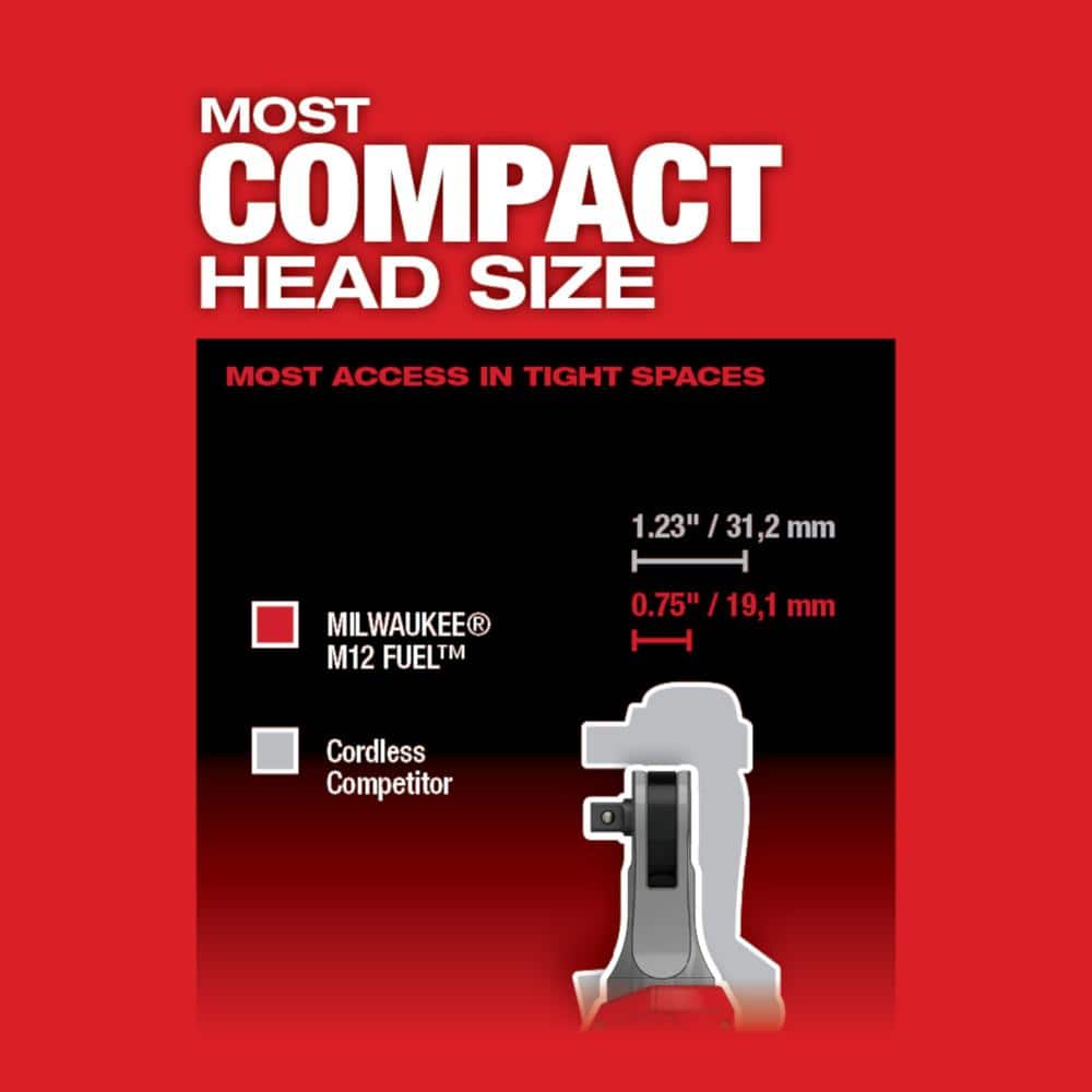 M12 FUEL 12-Volt Lithium-Ion Brushless Cordless High Speed 3/8 in. Ratchet (Tool-Only)