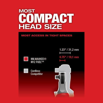 M12 FUEL 12V Lithium-Ion Brushless Cordless High Speed 3/8 in. Ratchet Kit w/(2) Batteries, Charger and Bag