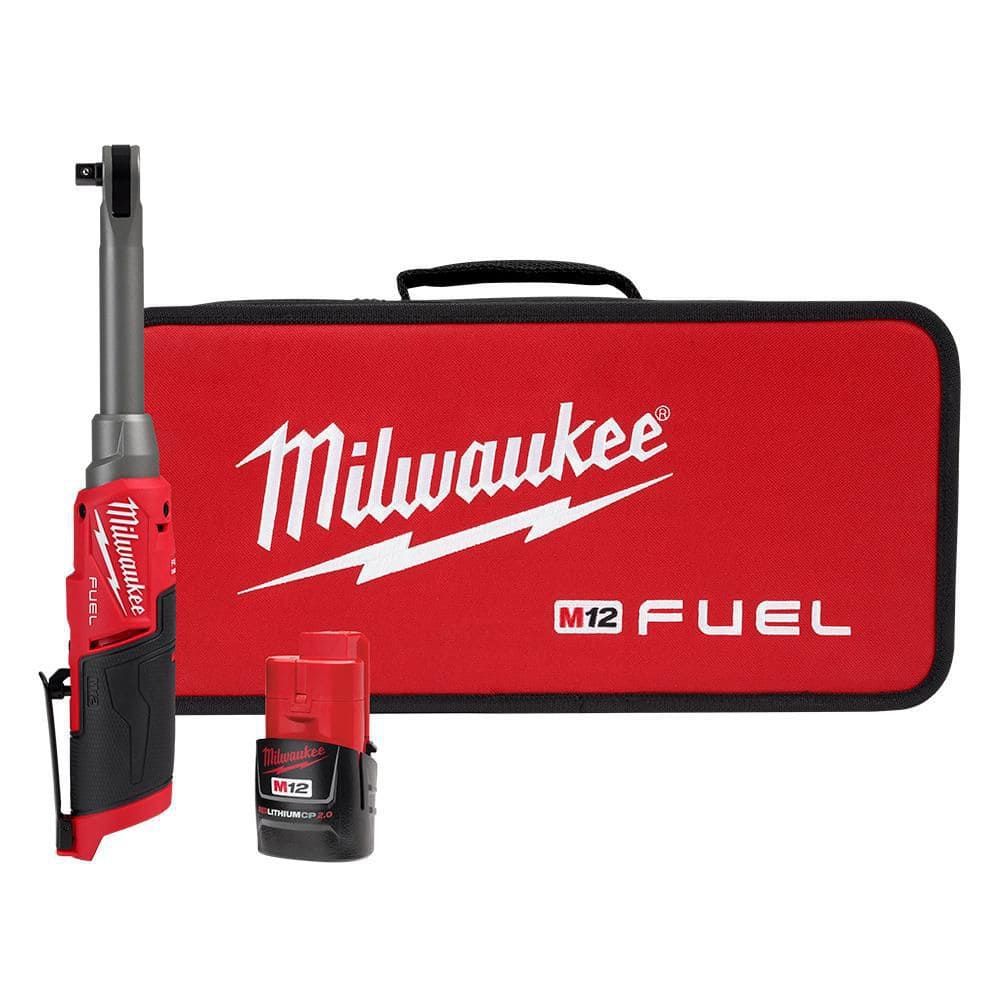 M12 FUEL 12V Lithium-Ion Brushless Cordless 3/8 in. Extended Reach High Speed Ratchet Kit