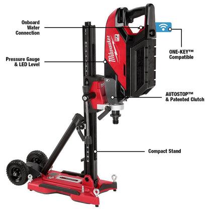 MX FUEL Lithium-Ion Cordless Handheld Core Drill Kit with Stand, 2 Batteries and Charger