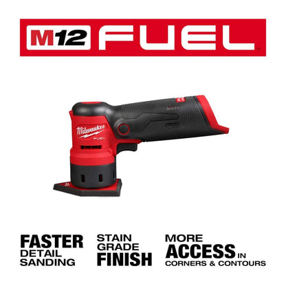 M12 FUEL 12-Volt Lithium-Ion Brushless Cordless Orbital Detail Sander w/XC 4.0 Ah Battery Pack