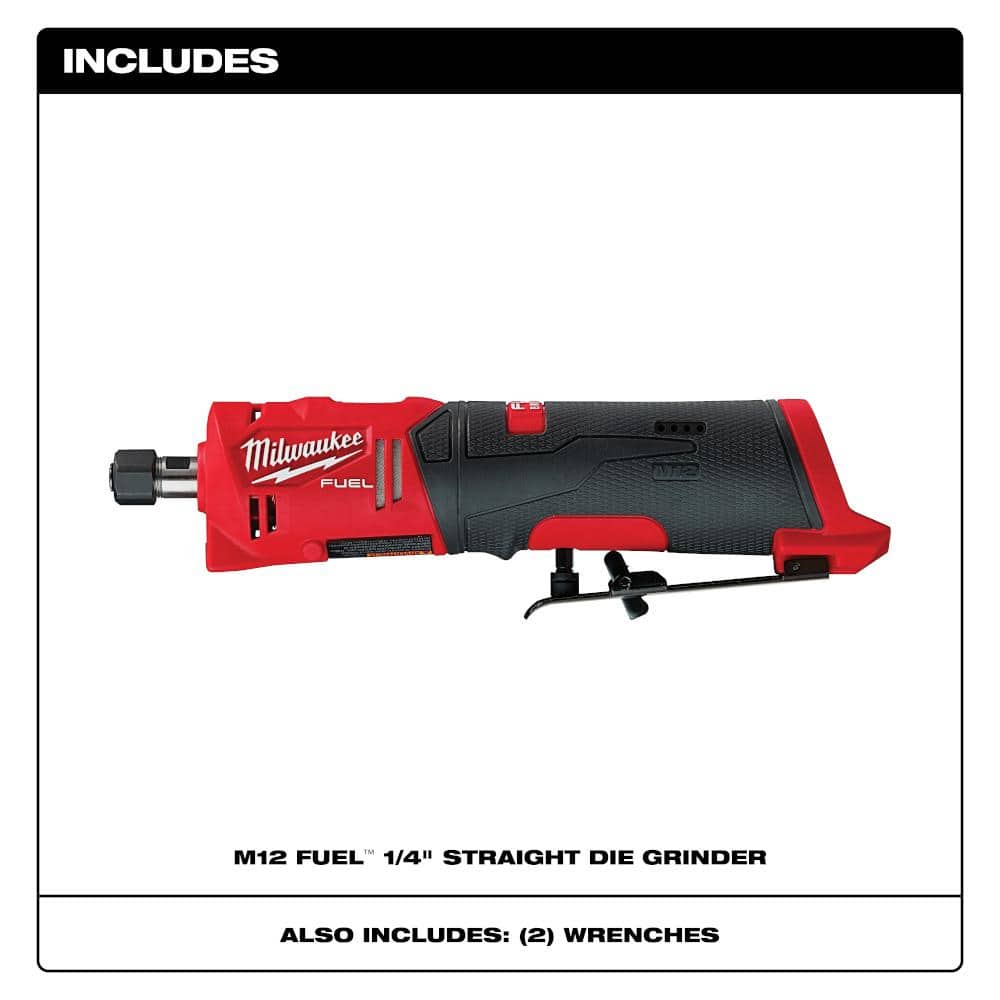 M12 FUEL 12V Lithium-Ion Brushless Cordless 1/4 in. Straight Die Grinder (Tool-Only)