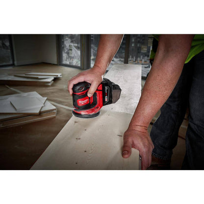 M18 18V Lithium-Ion Cordless 5 in. Random Orbit Sander with (1) 5.0 Ah, (1) 2.0 Ah Battery and Charger