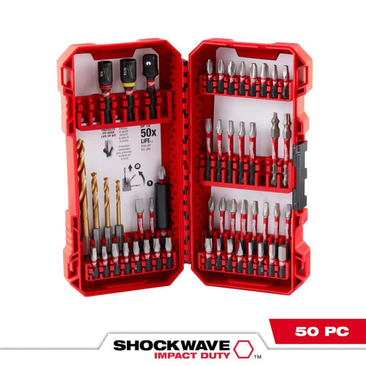 SHOCKWAVE Impact Duty Alloy Steel Screw Driver Drill Bit Set (50-Piece)