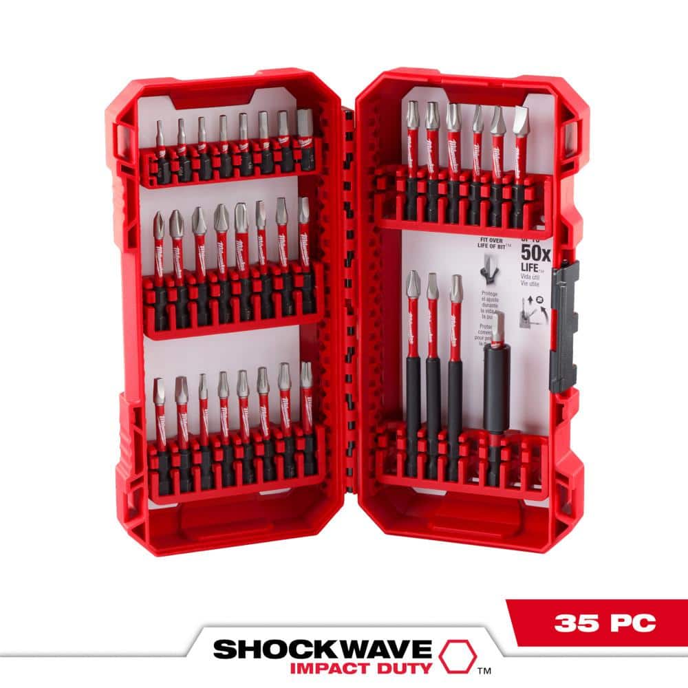 SHOCKWAVE Impact Duty Alloy Steel Screw Driver Bit Set (35-Piece)