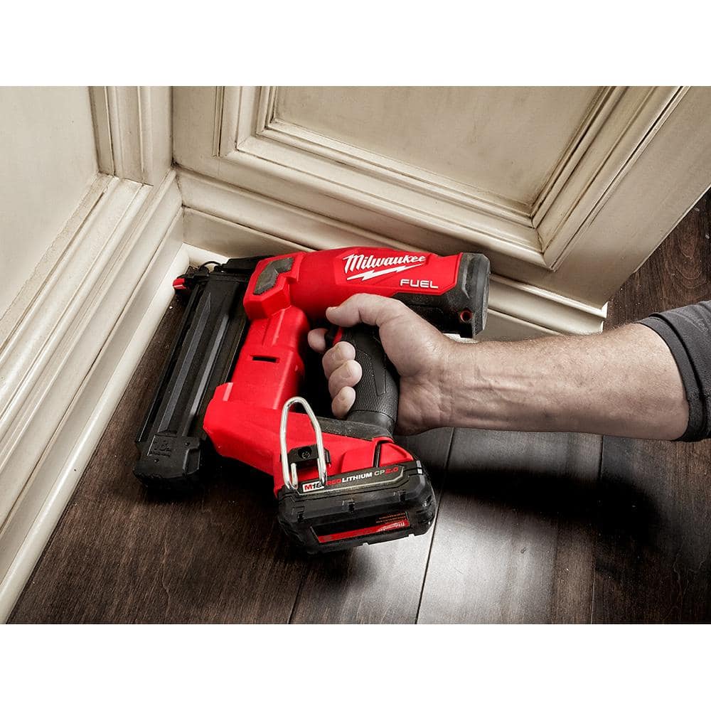 M18 FUEL GEN II 18-Volt 18-Gauge Lithium-Ion Brushless Cordless Brad Nailer Kit with One 2.0 Ah Battery, Charger and Bag