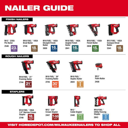 M18 FUEL 18-Volt Lithium-Ion Brushless Cordless Gen II 16-Gauge Angled Finish Nailer (Tool-Only)