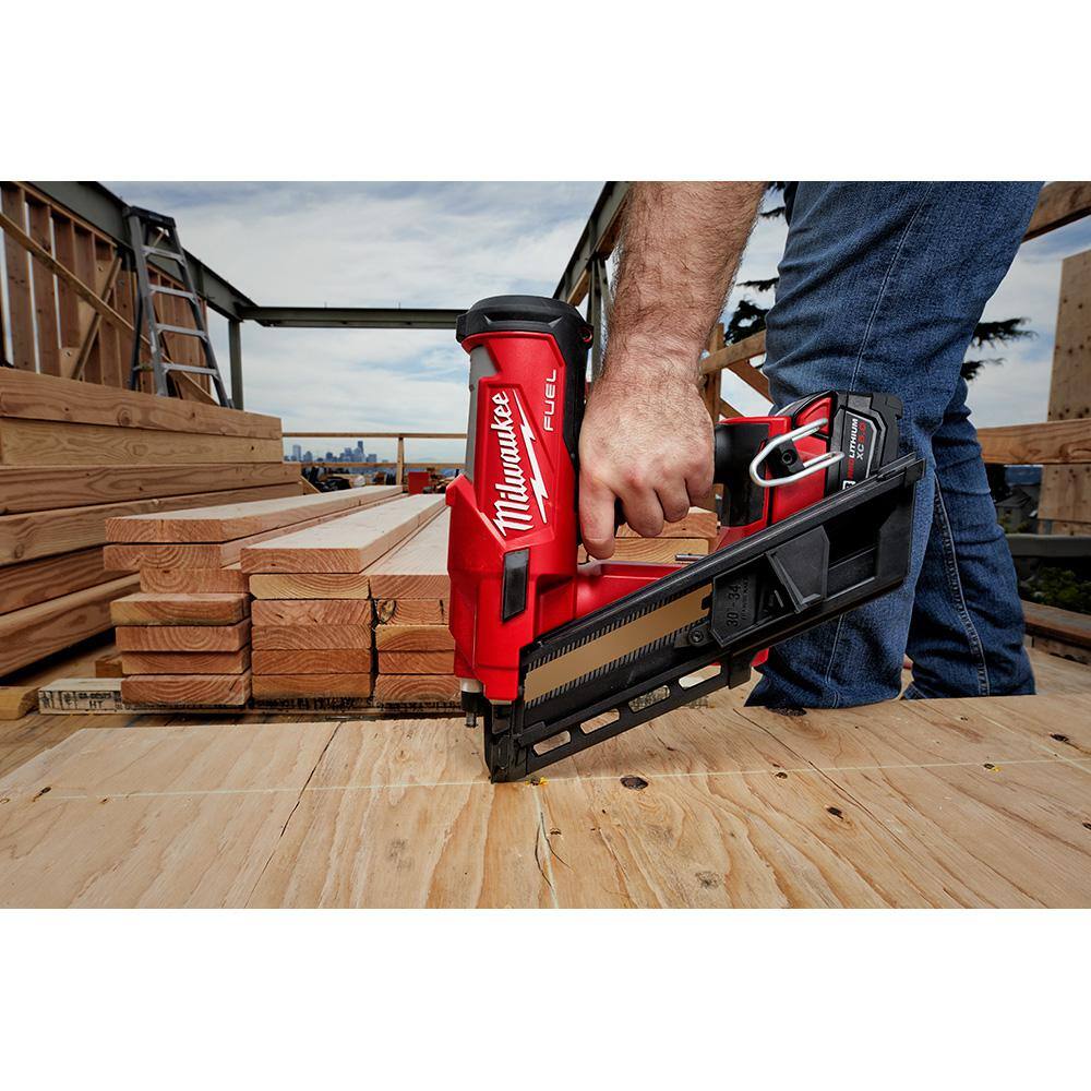 M18 FUEL 3-1/2 in. 18-Volt 30-Degree Brushless Cordless Framing Nailer with Clear Anti Scratch Safety Glasses